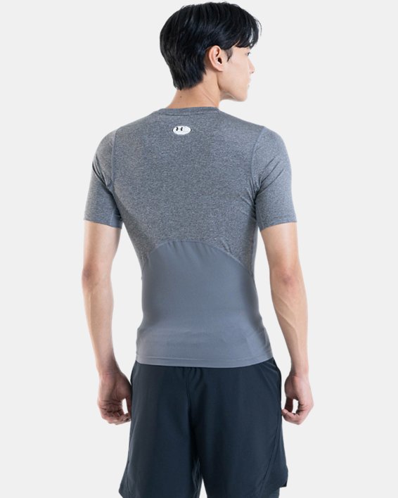 Men's HeatGear® Short Sleeve in Gray image number 1